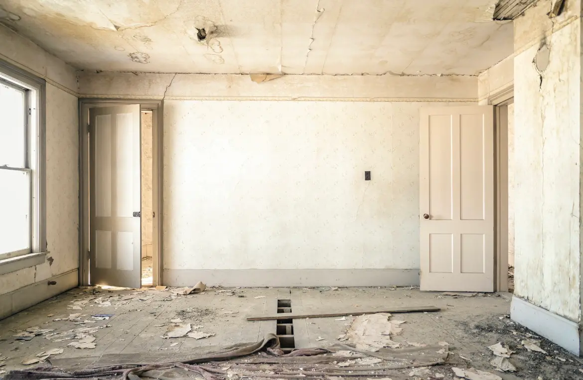 Waste disposal crew managing a cleanout project in Danville